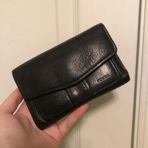 Fossil black leather wallet